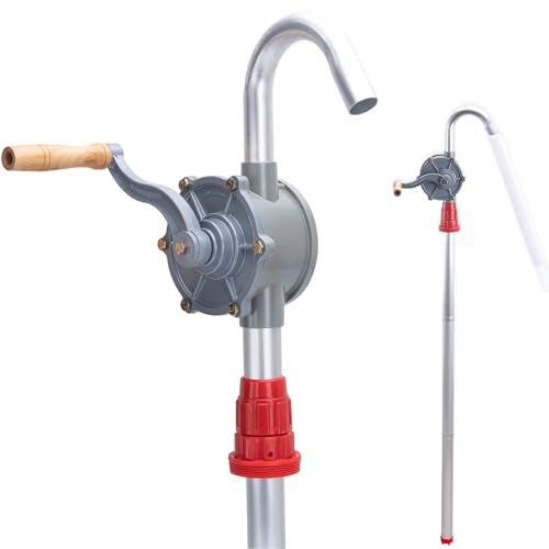 GDDGHS 55 Gallon Drum Pump, Barrel Pump 55 Gallon, Aluminum Drum Rotary Hand Barrel Pump Fits 5 to 55 Gallon Drums for Diesel Gasoline Kerosene Fuel Transfer - Image 1