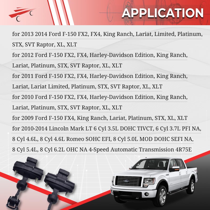 Generic OKAY MOTOR 2PCS Door Check Arm for 2009-2014 Ford F-150 FX2 FX4 3.5L 3.7L 5.0L 9L3Z-1522886-A  - Image 2