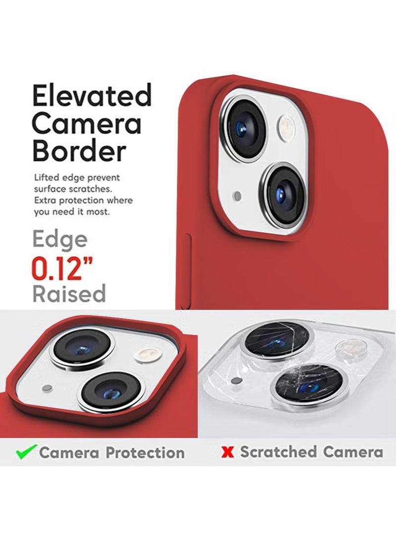 iPhone 15 Plus Mobile Case Cover with Soft Liquid Silicone Protection Anti-Scratch Shockproof Accessories Slim Protective Back Cover with Comfortable Hold Touch Feeling and Anti-fingerprint
