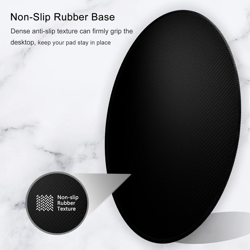 Hsurbtra Mouse Pad, Premium-Textured Small Round Mousepad 8.7 x 8.7 Inch Pink, Stitched Edge Anti-Slip Waterproof Rubber Pretty Cute Computer Mat for Office Home Gaming Laptop Men Women Kids - Image 5