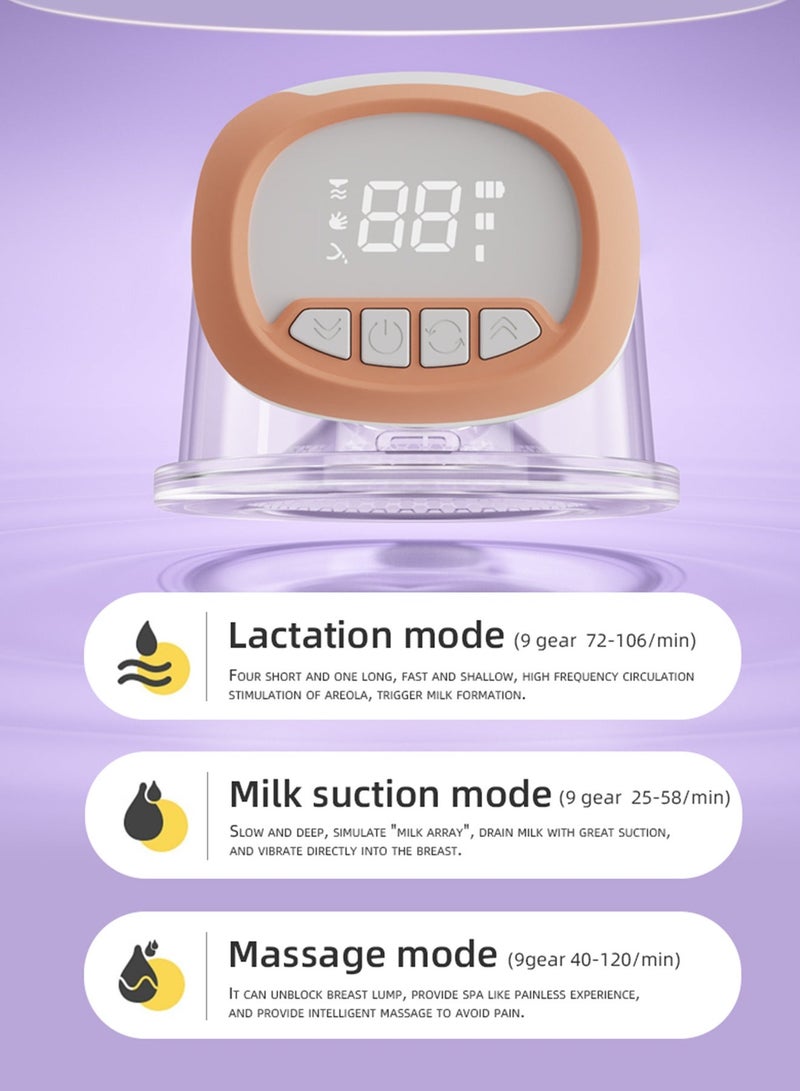 مضخات الثدي الكهربائية القابلة للارتداء مع شاشة LED 3 أوضاع 9 مستويات خالية من BPA - Image 3