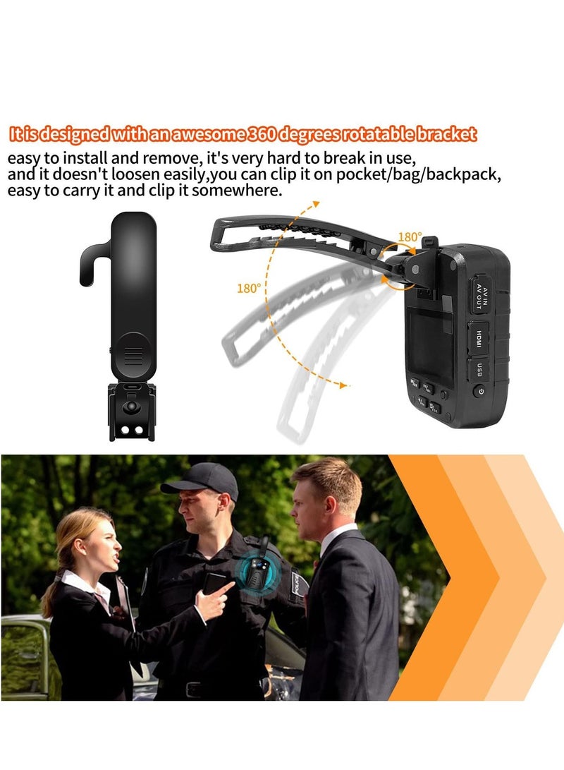 Body Camera for Law Enforcement, 1296P HD Cameras Camcorders Body Worn Night Vision Recorder, Security Guards, Personal Use - Image 4