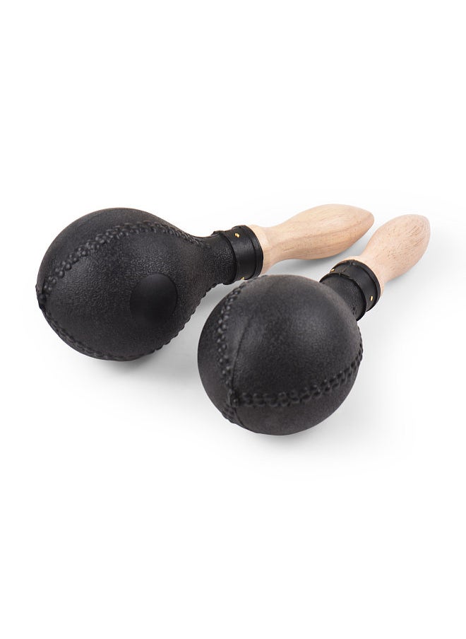 Generic 1 Pair 25cm Maracas Sand Hammer Percussion Musical Instruments Plastic Shell Wooden Handles Rhythm Wood Concert Maracas  - Image 5