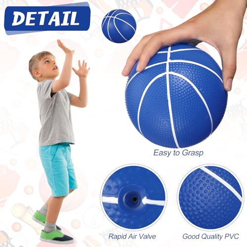 Leitee 30 Pcs 6 Inch Mini Basketballs with Pump Mini Hoop Outdoor Basketball Set for Toddlers Kids Replacement for Beach Pool Sports Beginner Ball Arcade Games Indoor Party FavorsStylish Color - Image 5