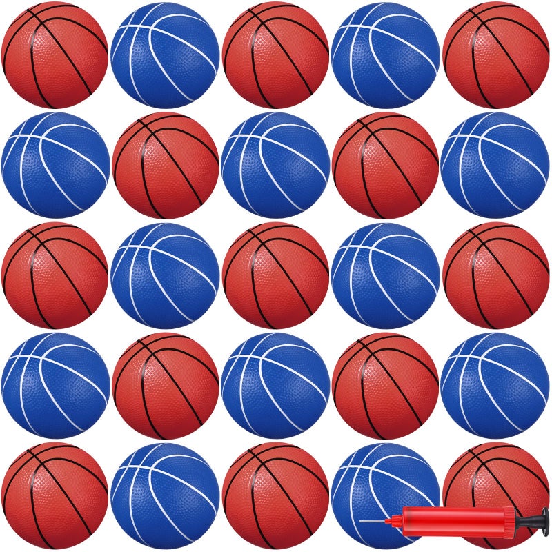 Leitee 30 Pcs 6 Inch Mini Basketballs with Pump Mini Hoop Outdoor Basketball Set for Toddlers Kids Replacement for Beach Pool Sports Beginner Ball Arcade Games Indoor Party FavorsStylish Color - Image 3