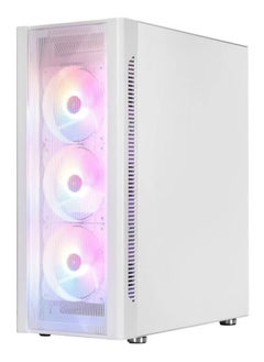 GALAX Revolution-07 Mid Tower ATX PC Case, Tempered Glass Side Panel & Mesh Front Cover, Peak Airflow Performance, Fits Up to 8*120mm Fans & 360mm Radiators, USB 3.0/2.0, HD Audio, White | CGG6AGWA4B0