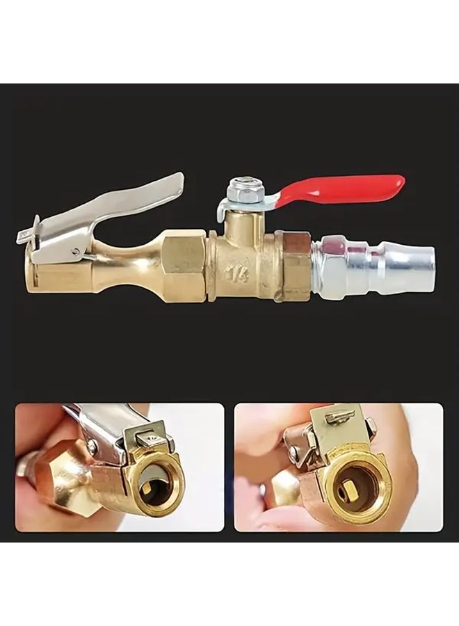 Heavy Duty Metal Car Tire Inflator Nozzle With Quick Connect Locking Chuck 1pc - Image 5