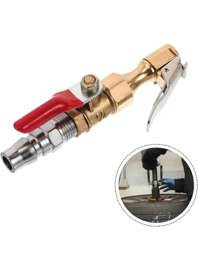 Heavy Duty Metal Car Tire Inflator Nozzle With Quick Connect Locking Chuck 1pc - Image 3