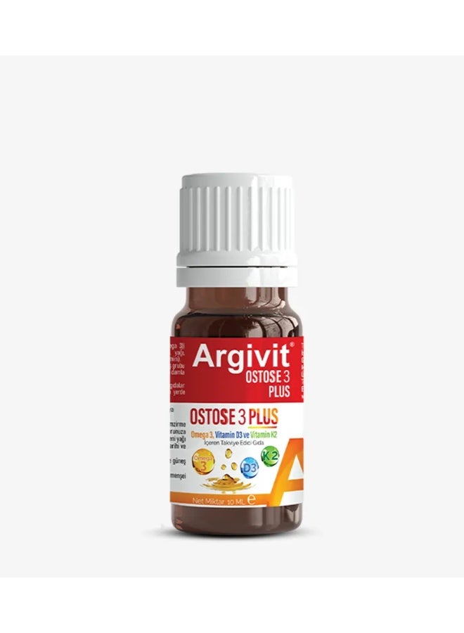 Argivit Ostosse3 Plus: Essential Omega 3, Vitamin D3 & K2 Liquid Drops for Bone Health - Image 2