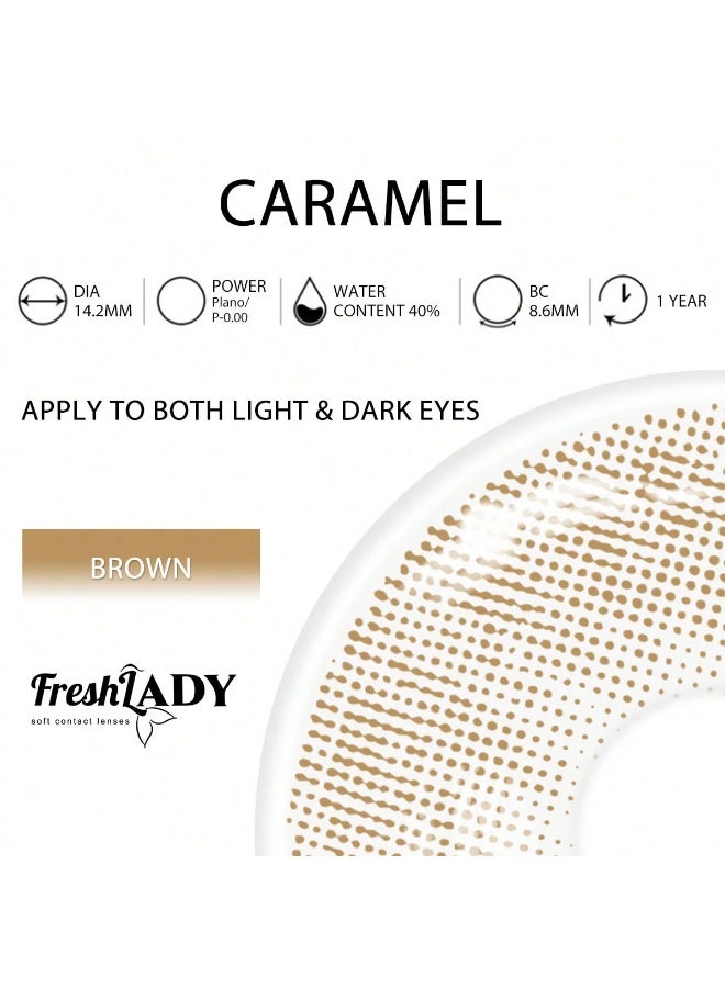 فريش ليدي عدسات لاصقه ملونه للعين - درجة الكراميل - Image 2