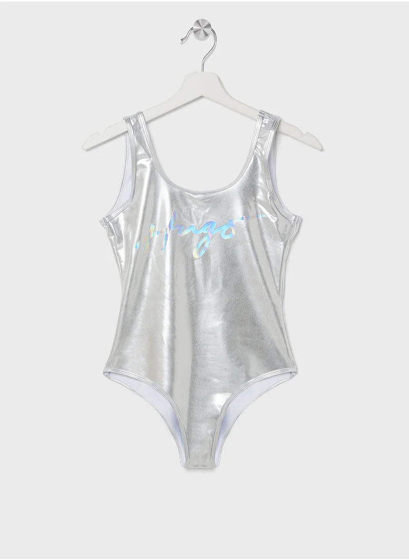 HUGO Kids Logo Swimsuit