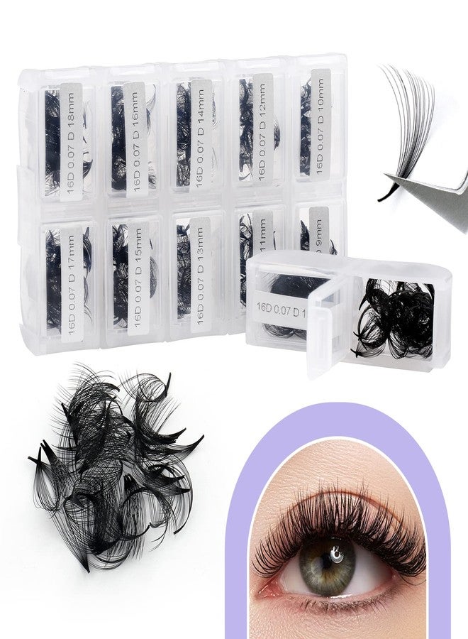 WENDY LASHES Eyelashes 1200PCS False, Premade Fans 16D Volume, Loose Promade D Curl, Mixed 9-20mm, Silk Material, Natural, Individual, 1.0582 Ounce - Image 2