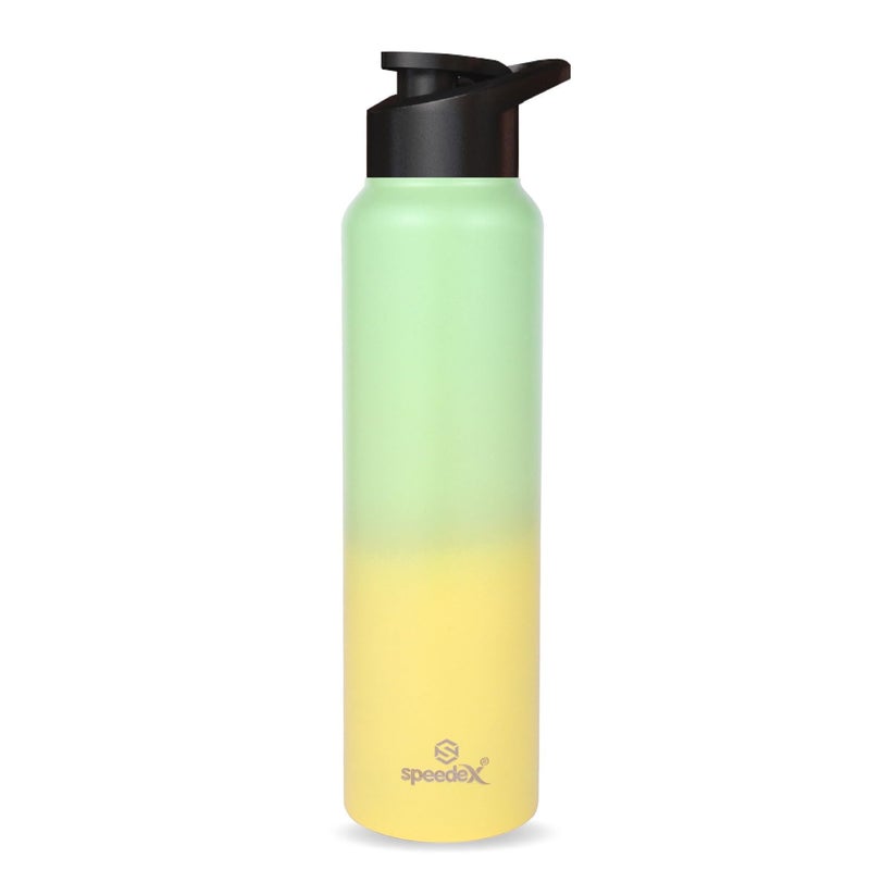 Speedex Water Bottle 1 Ltr, Yellow Green, Stainless Steel, Screw Cap Bottles for Girls, Boys and Adults & Kids, Gym, Sports, Fridge Use, School & Office - 1 Bottle Set, 1000 ml - Image 1
