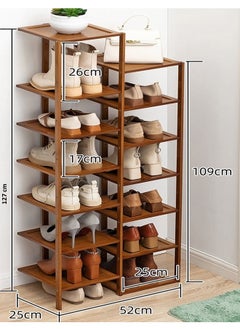 Multi-Tiers Durable Portable Bamboo Shoe Rack Storage Shelf Shoe Organizer Display Stand Entryway Furniture for Hallway Living Room 52x25x127 cm - pzsku/ZAC5402F543C9F9788BC8Z/45/_/1720166305/48f39865-2458-4dee-b337-4a6c258628ff