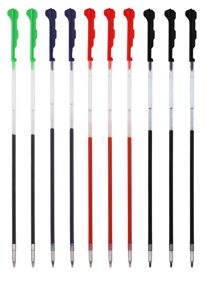 DunBong Ballpoint Pen Refills 0.5 mm Ink Pen Replace Refills 10-Pack Contain Color of Black, Blue, red, Green (10 pcs) - Image 1