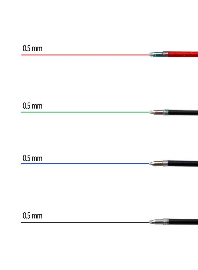 DunBong Ballpoint Pen Refills 0.5 mm Ink Pen Replace Refills 10-Pack Contain Color of Black, Blue, red, Green (10 pcs) - Image 5