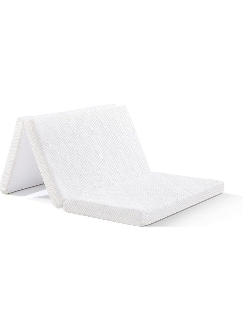 Comfy مرتبة قابلة للطي مريحة نصف طبية محمولة بيضاء مفردة 5 - Image 1
