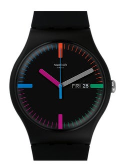 Swatch ساعة يد مقاومة للماء بحركة كوارتز للجنسين من إندكستر - 41 مم  - Image 1