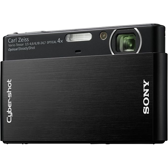 Sony Cybershot DSC-T77 Full HD 1080i, 10.1 MP Digital Camera with 4x Optical Zoom with Super Steady Shot Image Stabilization (Black) - Image 1