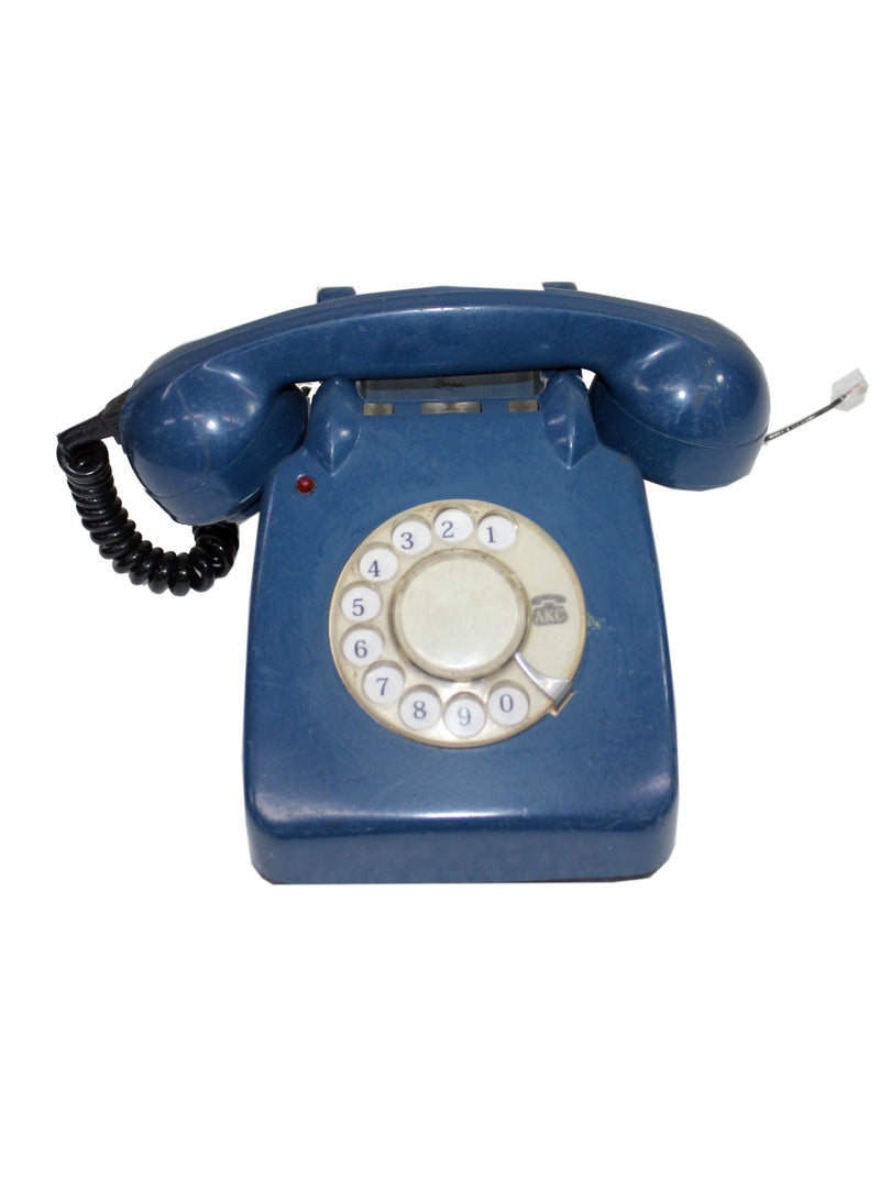 Latas Old Style Rotary-Vintage Telephone, Nostalgic, Classic Style,Home, Office, Landline Phone, Traditional Bell Ring Tone|Working Condition (DARK BLUE)  - Image 1