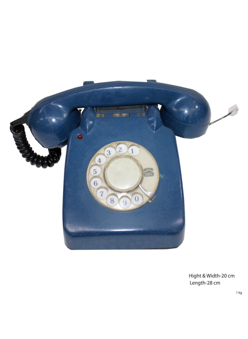 Latas Old Style Rotary-Vintage Telephone, Nostalgic, Classic Style,Home, Office, Landline Phone, Traditional Bell Ring Tone|Working Condition (DARK BLUE)  - Image 2