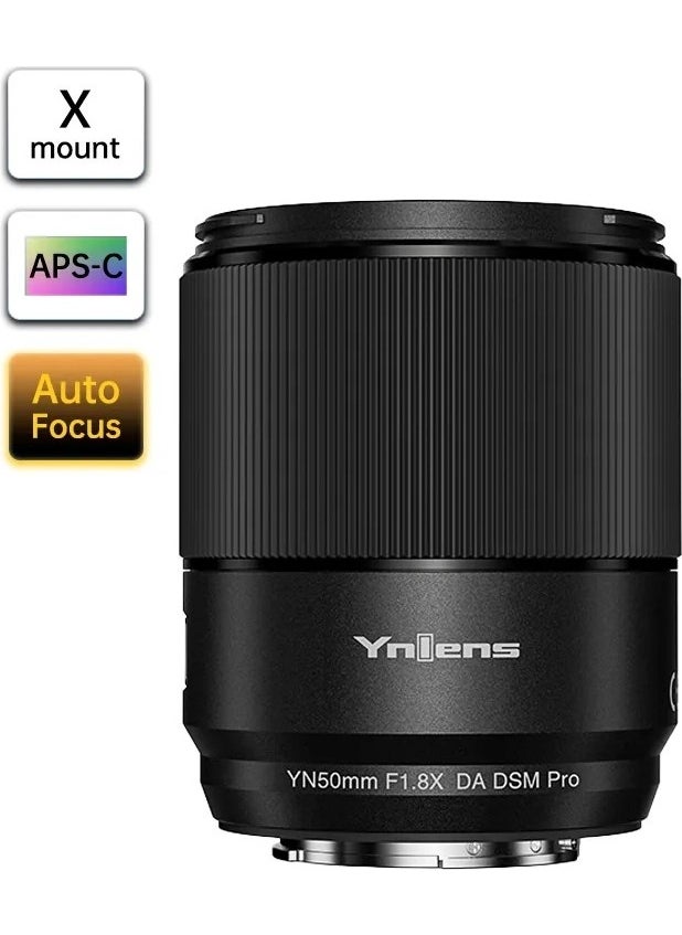 YONGNUO - YN50MM F1.8x Da Dsm Pro Fujifilm x Mount Compatible Autofocus Prime Lens - Image 1