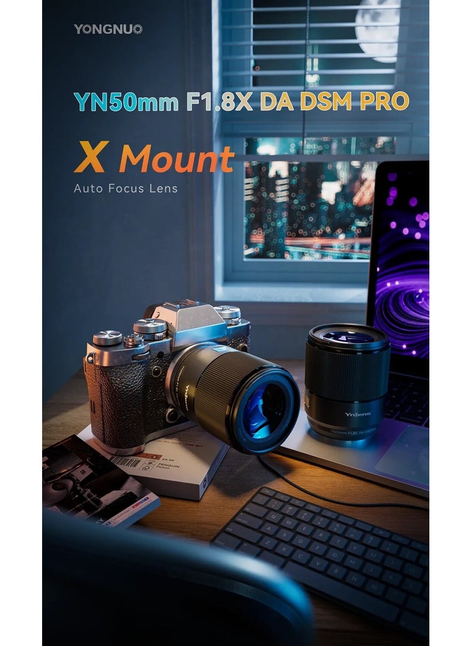 YONGNUO - YN50MM F1.8x Da Dsm Pro Fujifilm x Mount Compatible Autofocus Prime Lens - Image 1