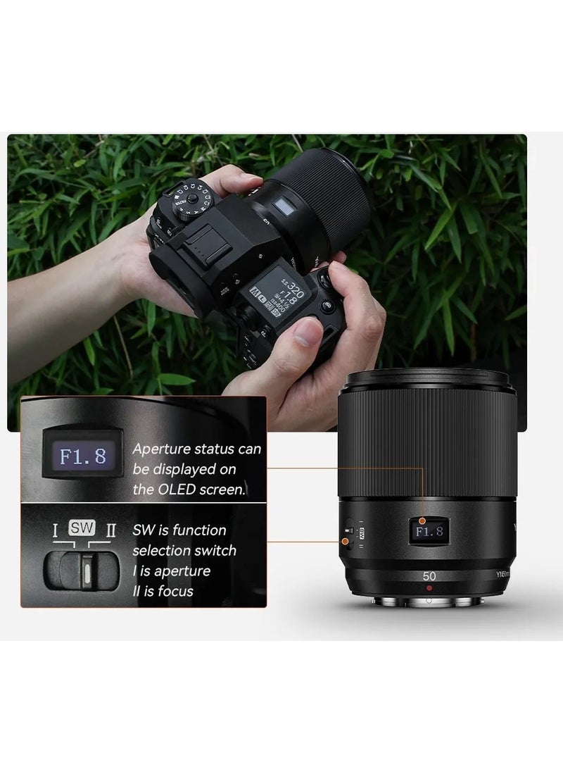 YONGNUO - YN50MM F1.8x Da Dsm Pro Fujifilm x Mount Compatible Autofocus Prime Lens - Image 1