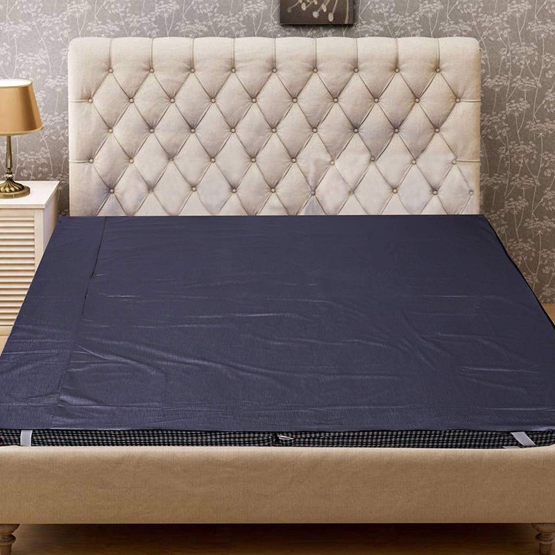 Cambik Cambik Premium Waterproof Dust Proof PVC Mattress Protector Attached Elastic Strap Corners for Easy Fit Luxury Mattress Pad Cover Smooth Fitted Hygiene Baby Care Washable 6 X 6 Feet Grey 