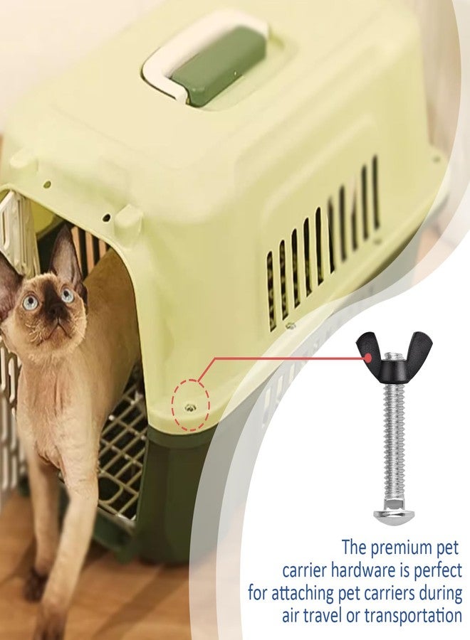 AccEncyc M6 Pet Carrier Fasteners Kennel Replacement Bolts for Plastic Cat Crate and Dog Crate Dog Kennel Accessories Cat Cage Carrier Parts(12 Set) - Image 5