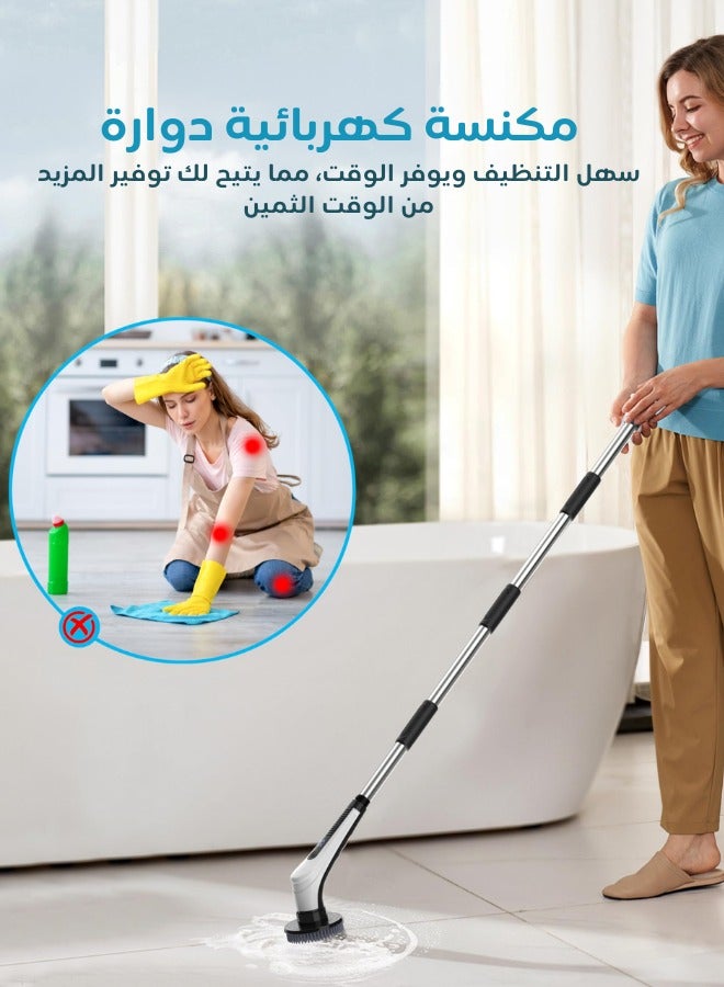 Electric Spin Scrubber Rechargeable Cleaning Brush with 7 Replaceable Brush Heads, Cordless and Portable Power Scrubber, Electric Bathroom Scrubber for Cleaning Tile, Sink, Window, Floor, Tub, Car  - Image 2