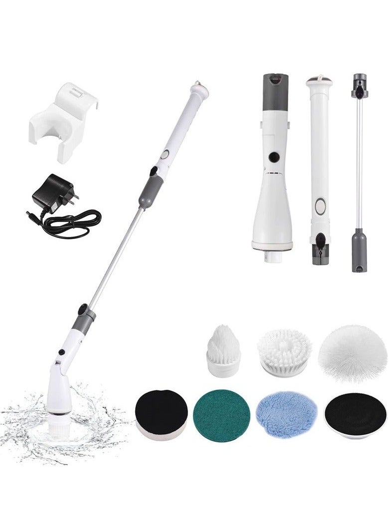 Electric Spin Scrubber Rechargeable Cleaning Brush with 7 Replaceable Brush Heads, Cordless and Portable Power Scrubber, Electric Bathroom Scrubber for Cleaning Tile, Sink, Window, Floor, Tub, Car  - Image 5
