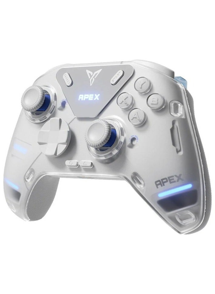 APEX 4 Wireless PC Controller Force Feedback Trigger Force-Adjustable Alloy Joysitck Full-Color LED Display 1500mAh 1000hz Report Rate Stereo Vibration PC/NS/Mobile/TV/Android/IOS Native - Image 2