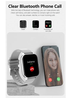Generic Smartwatch for Men and Women, 1.69" Screen with Heart Rate Monitor, Oximeter (SpO2), Pedometer, Sleep Monitor, IP68 Waterproof Smart Watch for Android and iOS (Black)  - Image 4
