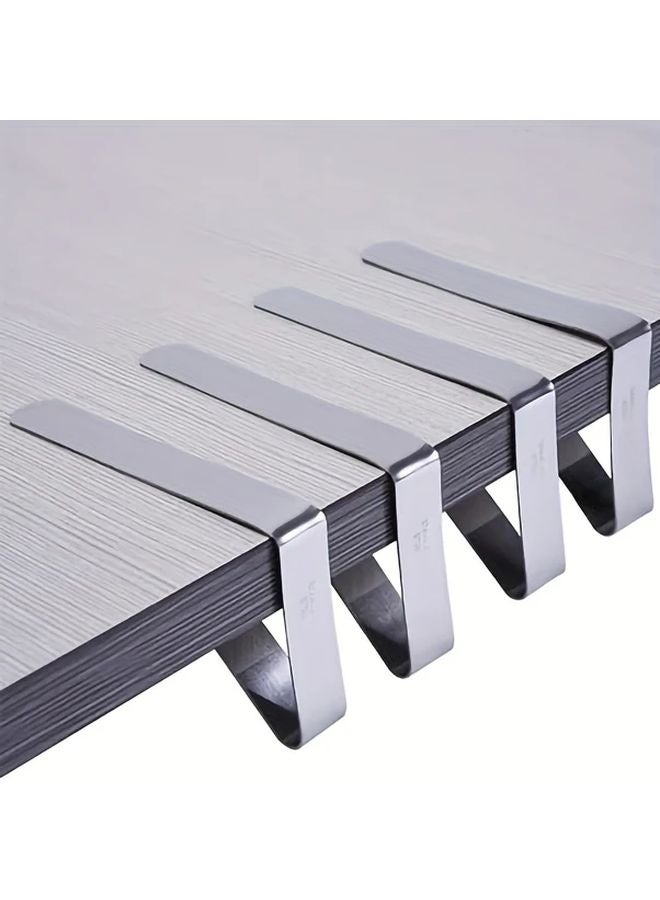 6pcs Leaf Triangle Heavy Duty Stainless Steel Tablecloth Clips Outdoor Table Cover Holders - Image 5