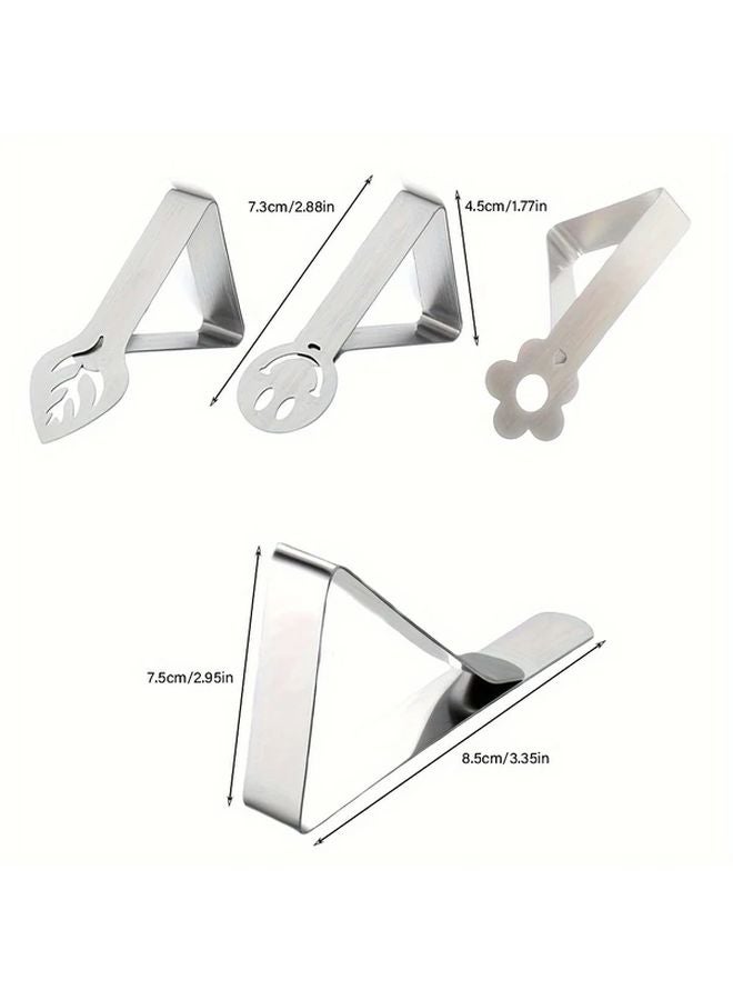 6pcs Leaf Triangle Heavy Duty Stainless Steel Tablecloth Clips Outdoor Table Cover Holders - Image 4