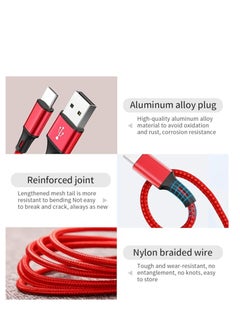 LDNIO ldnio 3 in 1 Nylon Braided Charging Cable, Multi USB Charging Cable, Fast Charging Cord with Type C, Micro USB and LIGHTING Port, Compatible with Most iPhone, iPad and Android Devices  - Image 2
