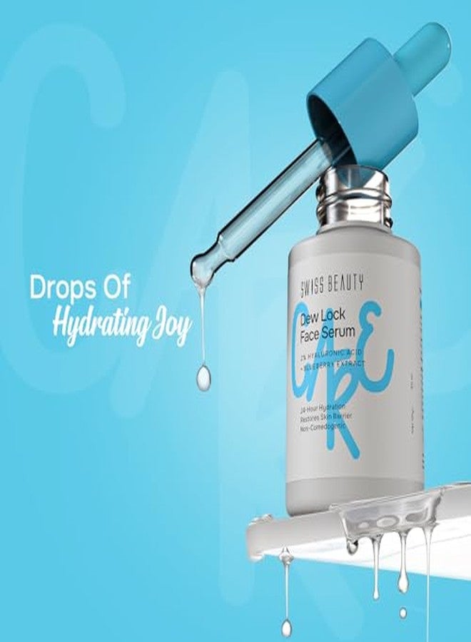 Swiss Beauty Care Dew Lock Face Serum | 24-Hour Hydration | 2% Hyaluronic Acid & Blueberry Extract | Lightweight | 30ml - Image 3