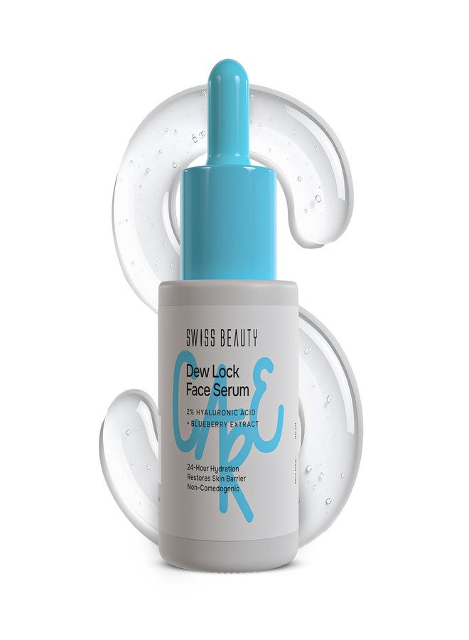 Swiss Beauty Care Dew Lock Face Serum | 24-Hour Hydration | 2% Hyaluronic Acid & Blueberry Extract | Lightweight | 30ml - Image 1