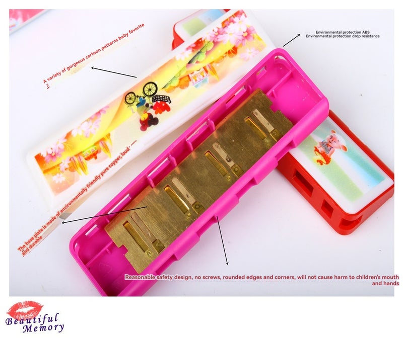 NAOMI Kids Harmonica Plastic Diatonic Harmonicas with 4 Holes 8 Notes Musical Instrument Toy for Boys Girls 4 PCS - Image 3