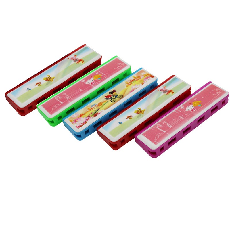 NAOMI Kids Harmonica Plastic Diatonic Harmonicas with 4 Holes 8 Notes Musical Instrument Toy for Boys Girls 4 PCS - Image 1
