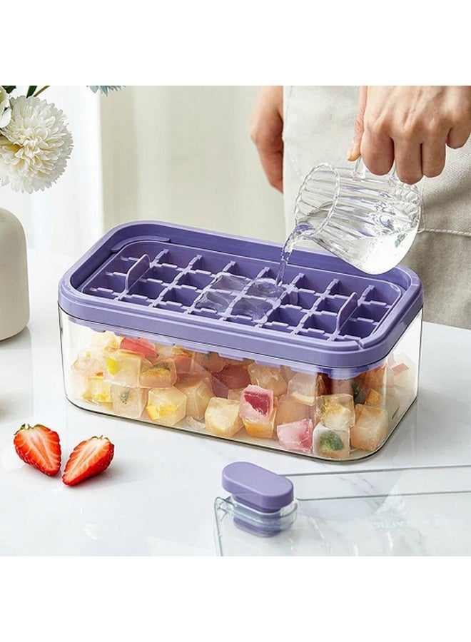Transparent Ice Box with Lid + Scoop - Practical Ice Box with Cubes for Juices and Water - Image 3