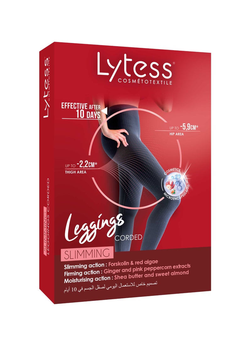 Lytess Corded Slimming Leggings, Black S/M - Image 1