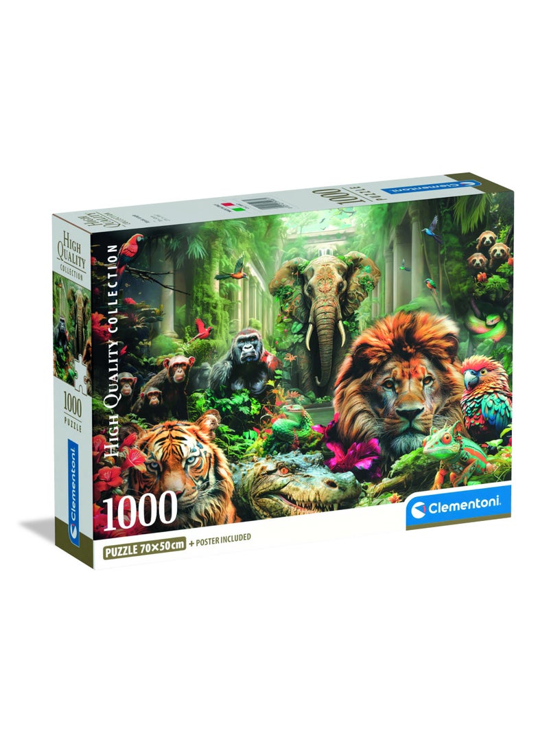 Clementoni Puzzle HQC Mystic Jungle + Poster 1000-Pieces | Jigsaw Puzzle | Puzzle for Adults | Challenging Puzzle | Perfect for Stress Reliever and Puzzle Lovers | Made in Italy - Image 1