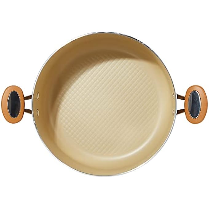 ماير وعاء طهي ذكي غير لاصق مع غطاء زجاجي، سعة 8 لتر، سطح مبطن، 28 سم، لون بيج My16867 - Image 3
