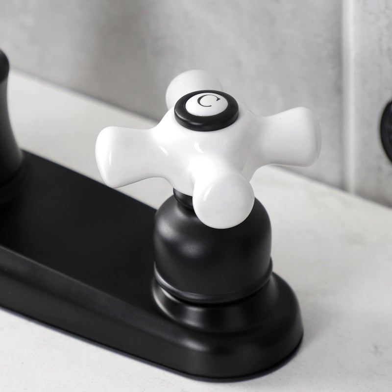 Kingston Brass FB7790PXSP Victorian 8-Inch Centerset Kitchen Faucet with Sprayer  10.25 x 8 x 11.94  Matte Black - Image 4