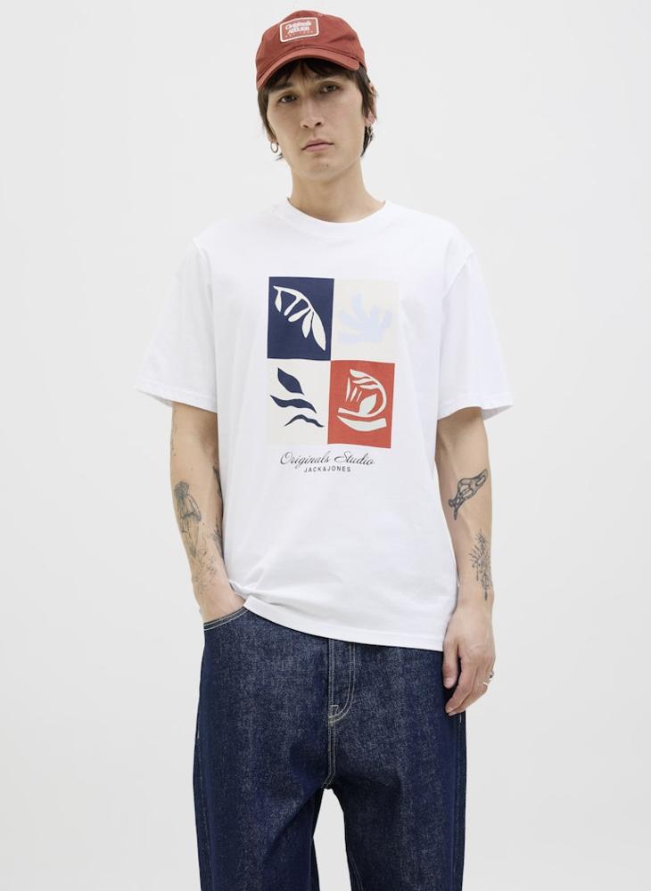 JACK & JONES Jorcanggu Front Branding T-Shirt  - Image 1
