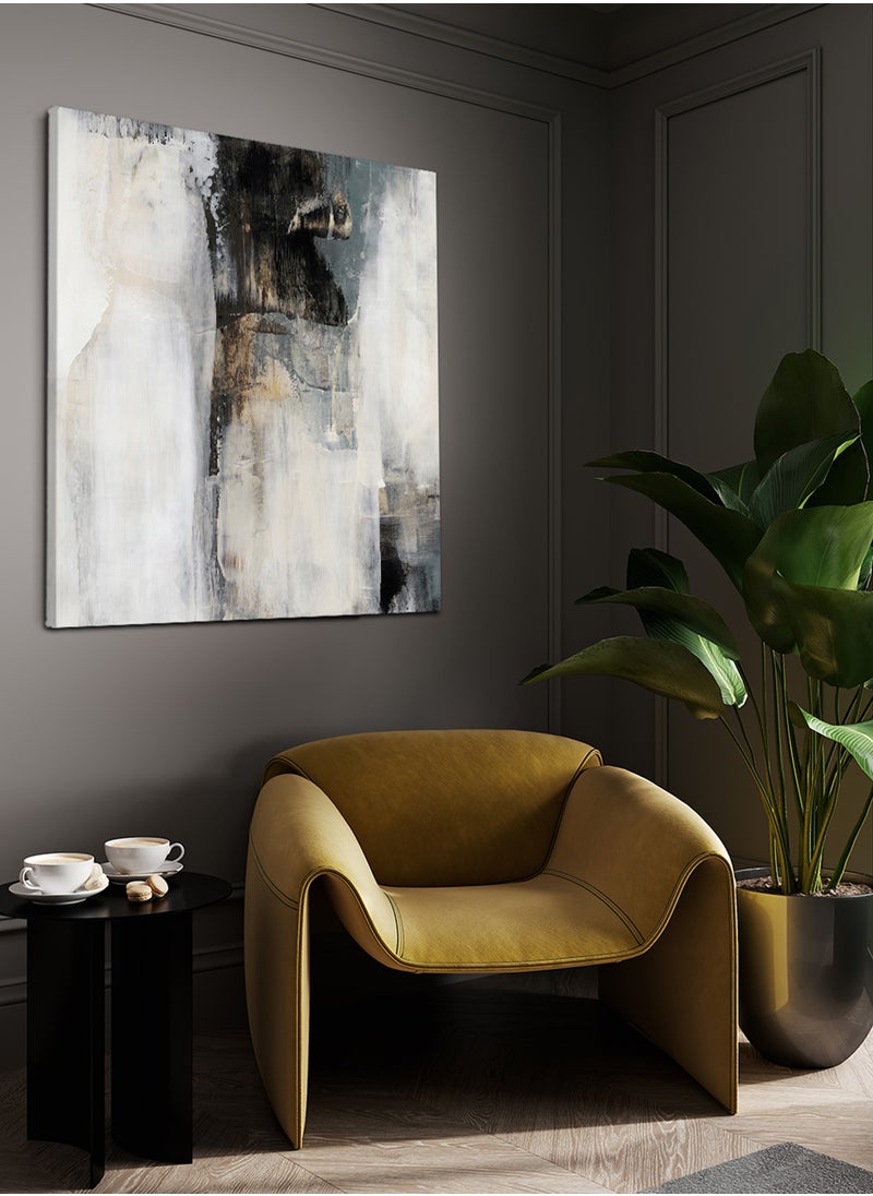 LOWHA - Square Canvas Wall Art Stretched Over Wooden Frame with Artistic Painting - Image 1