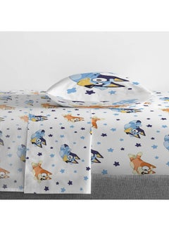 Jay Franco Jay Franco Bluey & Bingo Toddler Comforter Set - 4 Piece Bed Set Includes Sheet Set & Pillow Covers - Super Soft Clouds & Stars Kids Bedding  - Image 4