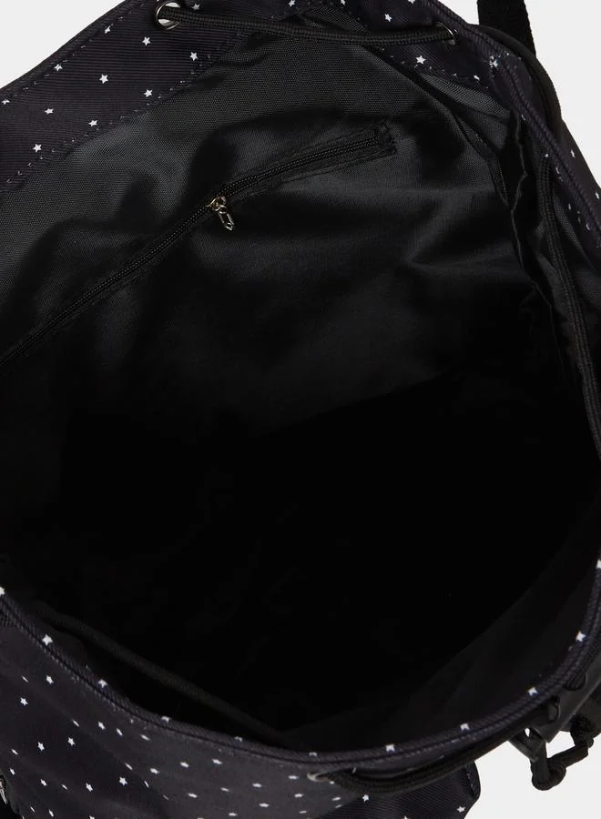 Styli  Star Print Backpack with Pockets  | Best Price UAE